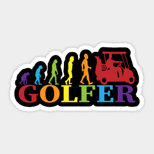 Golfer Evolution -  Golfer Gift Sticker